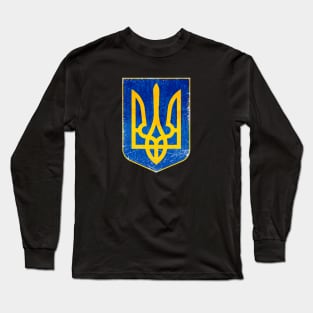 Ukraine Coat of Arms, Trident, Tryzub Long Sleeve T-Shirt